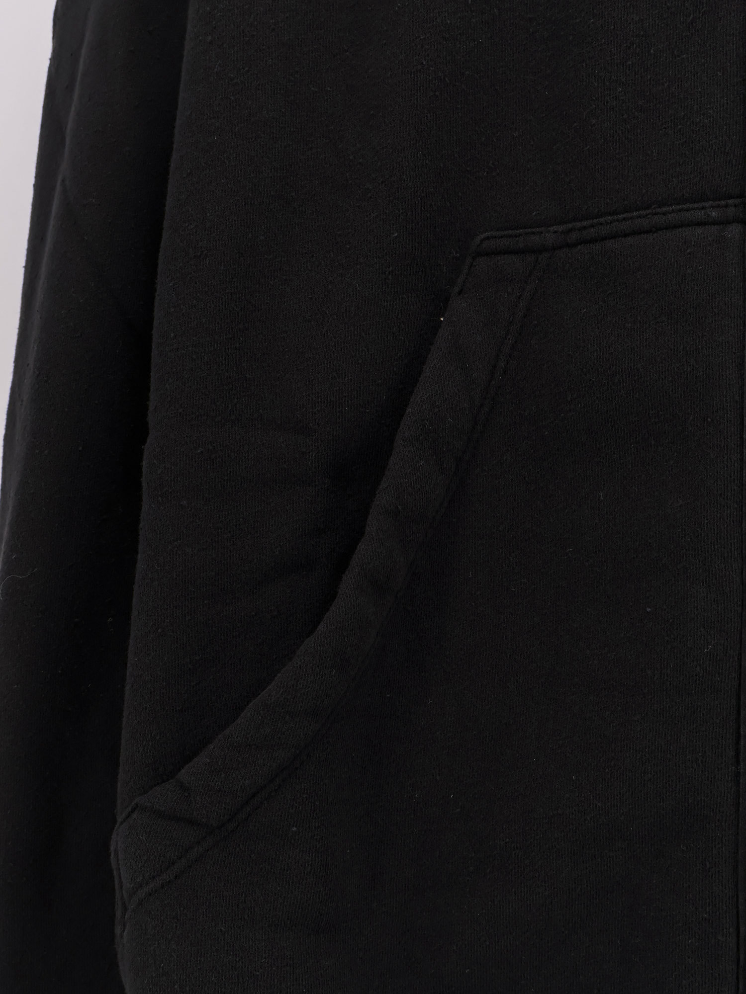 Rick Owens Drkshdw Hooded Long Sleeve Sweatshirt And Pockets In Black