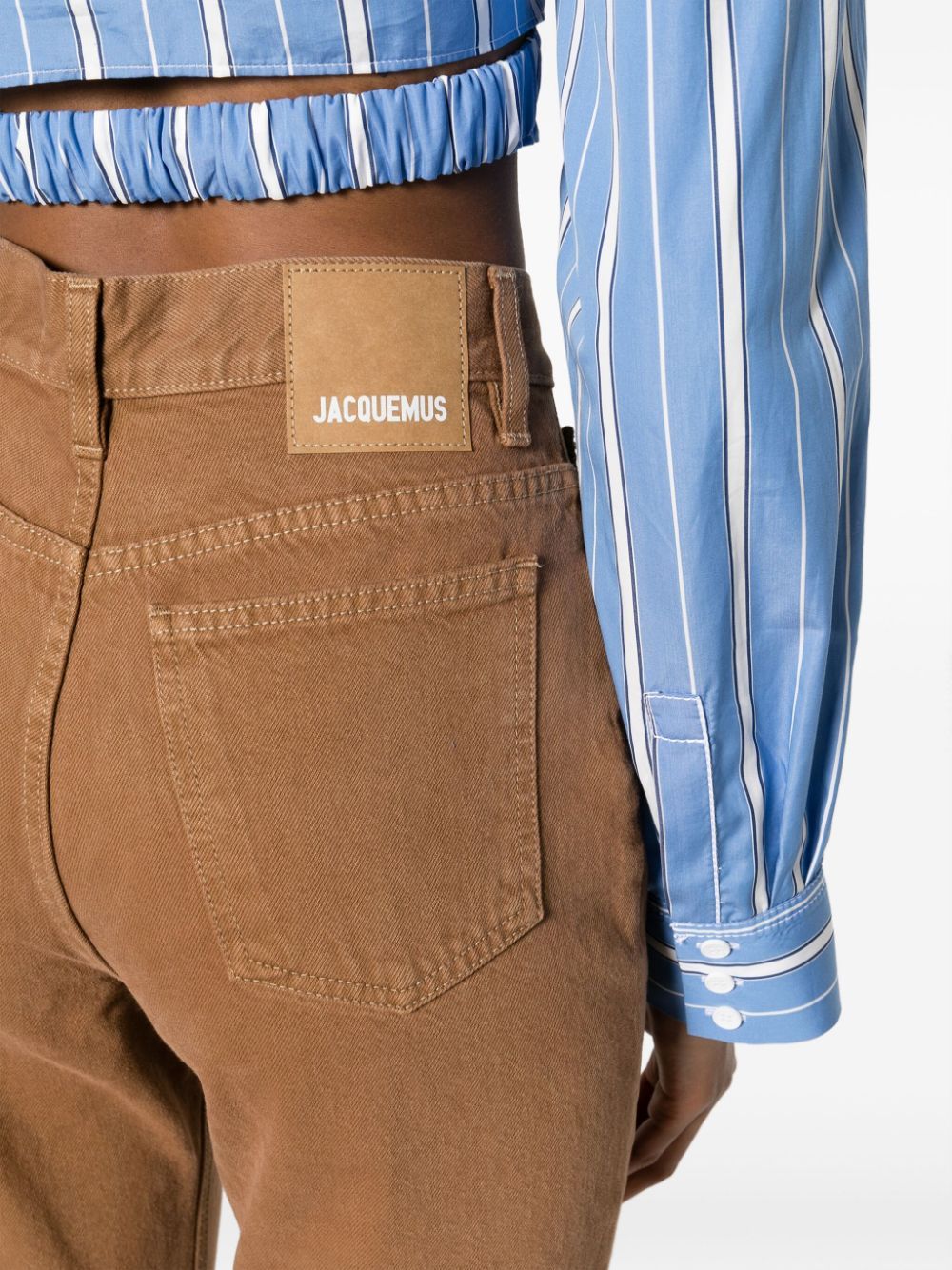 Jacquemus Flared Jeans In Brown