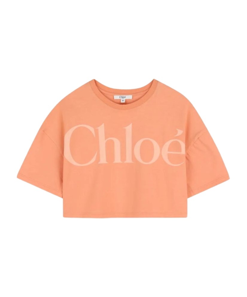 Chloé Cotton Name T-shirt In Pink