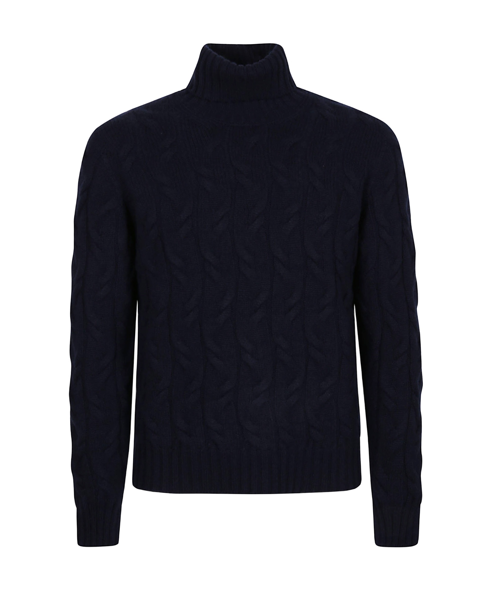 Drumohr High-neck Ribbed Pullover In Black