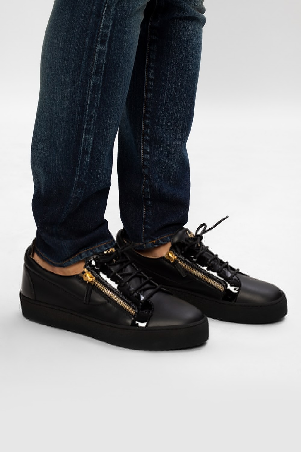 Shop Giuseppe Zanotti Frankie Low-top Sneakers In Black