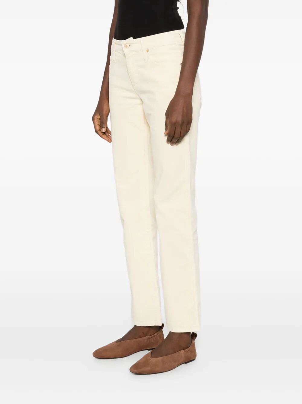 7 For All Mankind Calie Straight Leg Corduroy Pants Clothing In Black