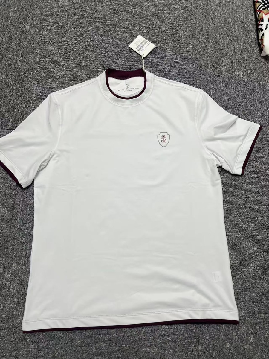 Brunello Cucinelli Logo-plaque Crew-neck T-shirt In White