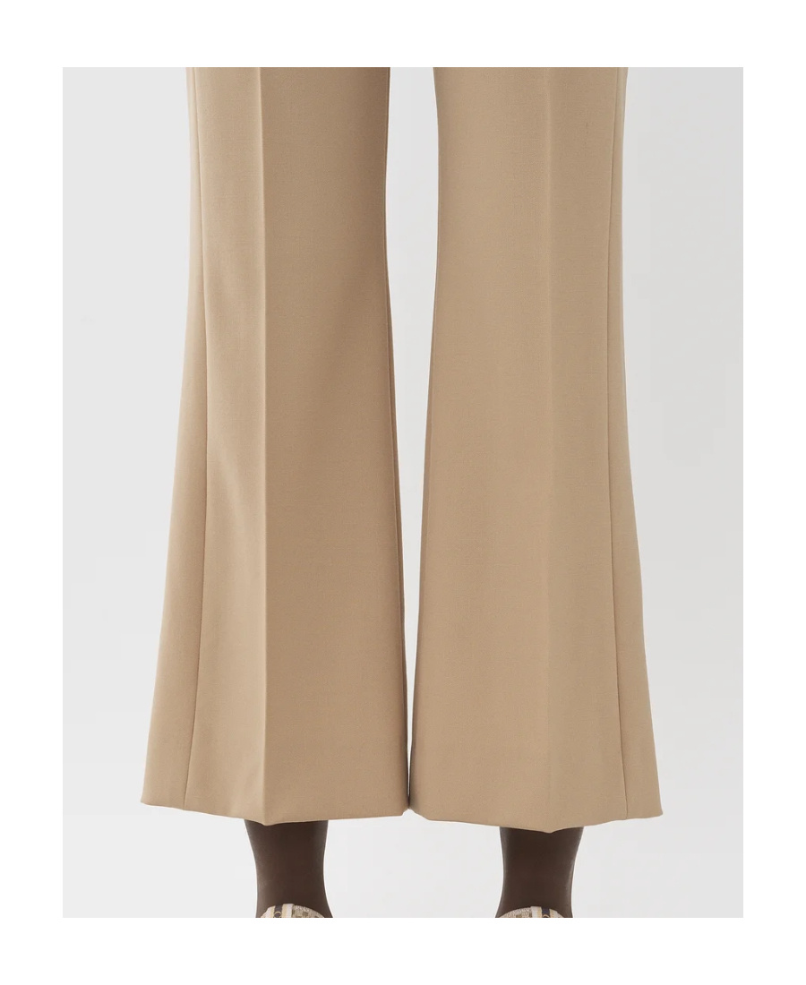 Chloé Horn Casual Pants In Nude