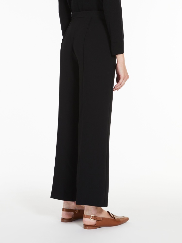 Max Mara Black Viscose Blend Nicia Pant In Black