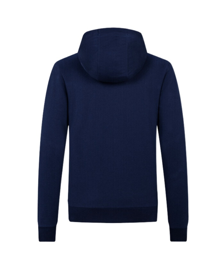 Ea7 Navy Blue Logo With Hat Casual Coat In Black