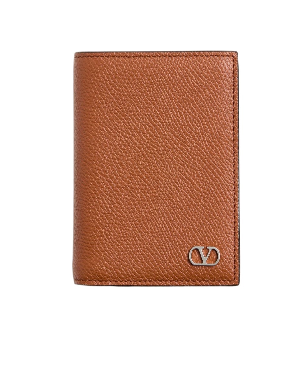Valentino Vlogo Signature Credit Card Bag In Brown
