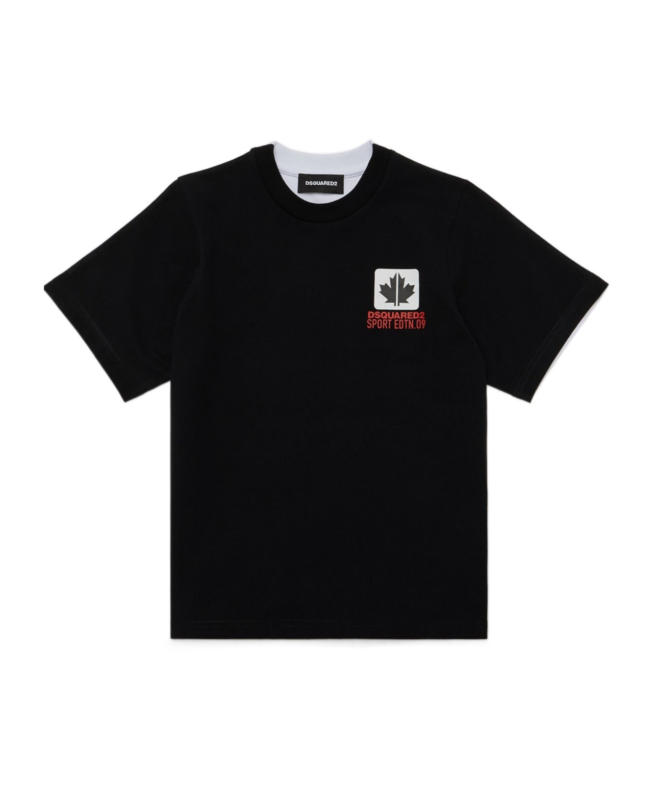 Dsquared2 Maple-leaf Print T-shirt In Black