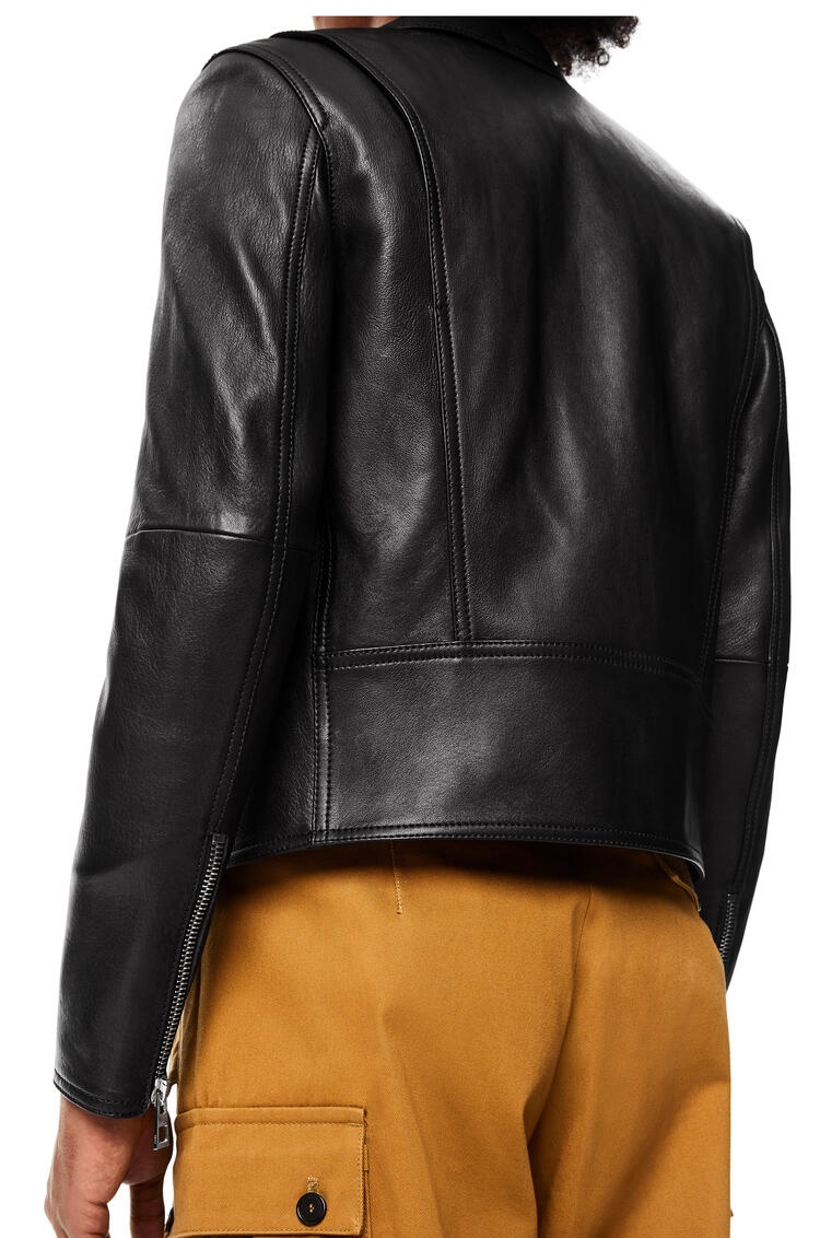 Loewe Leather Biker Jacket In Black