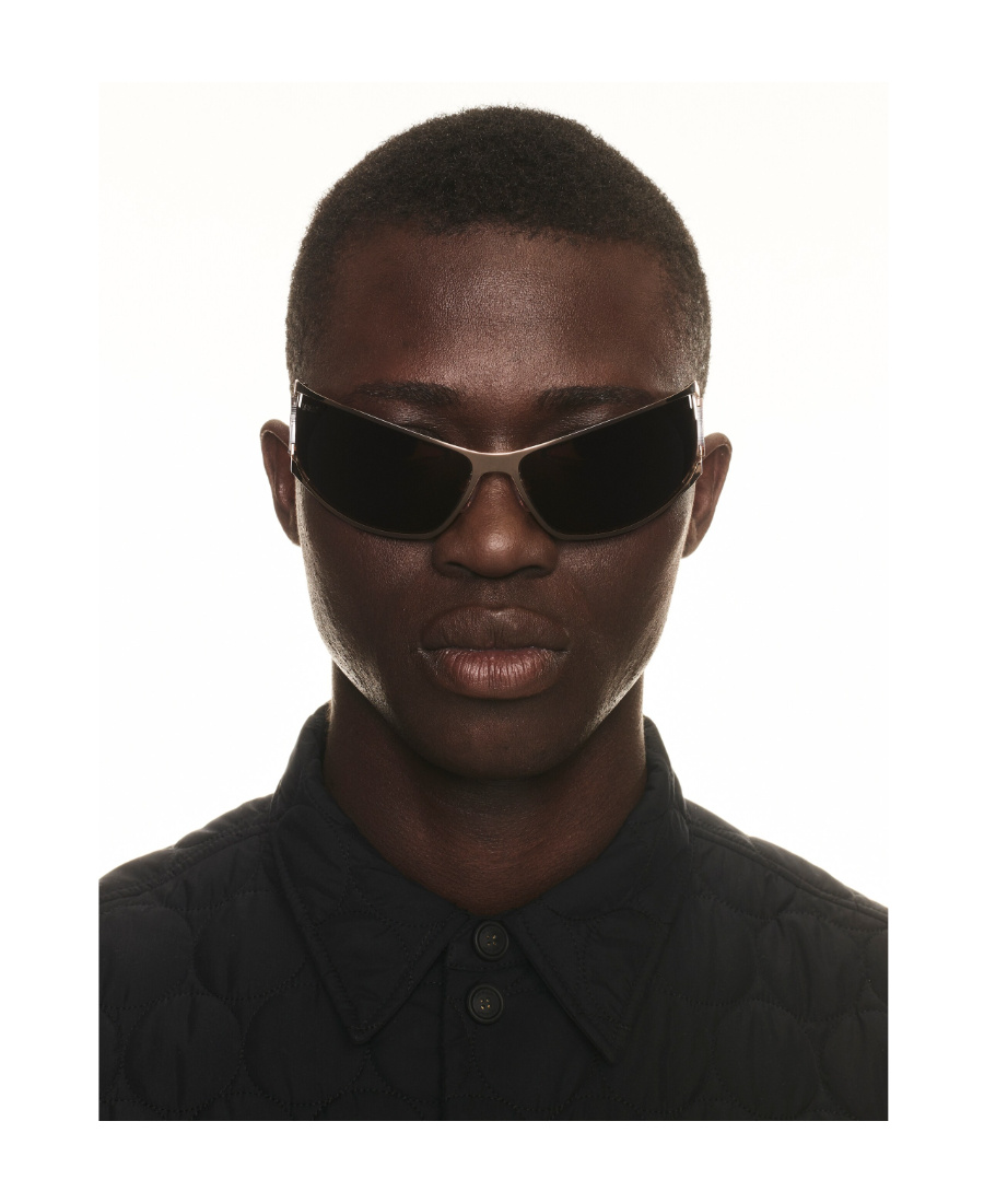 Off-white Luna Tortoiseshell Biker-style Sunglasses In Black