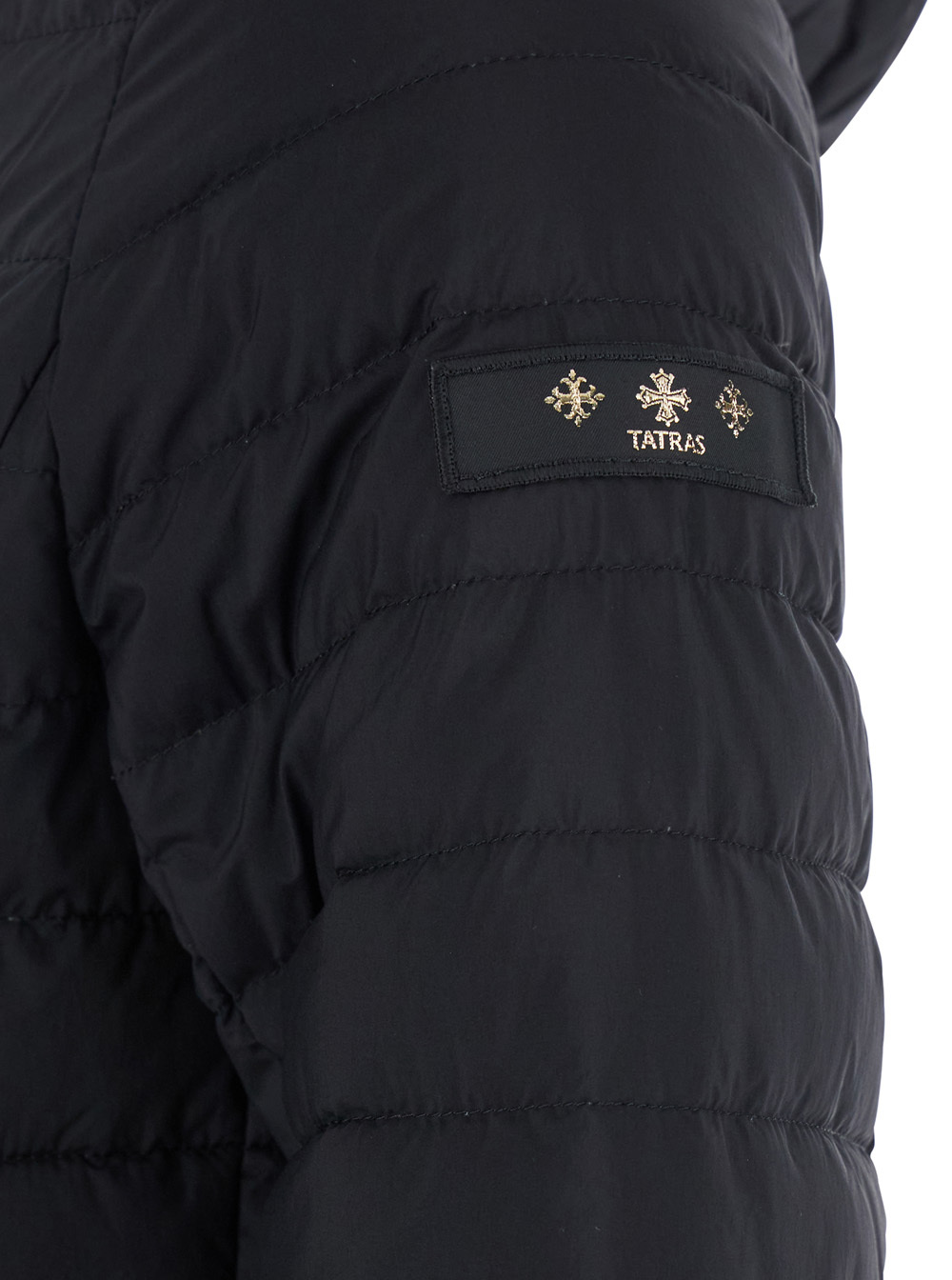 Tatras Black Down Jacket With Drawstring Hood In Tech Fabric Woman In Black