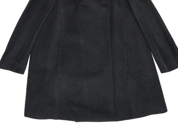 Max Mara Fur Collar Coat In Black