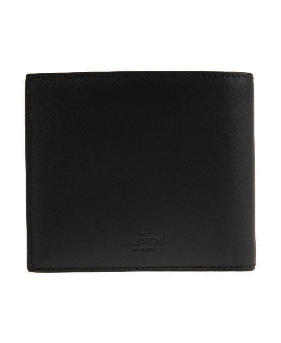 Valentino Vltn-print Wallet In Black