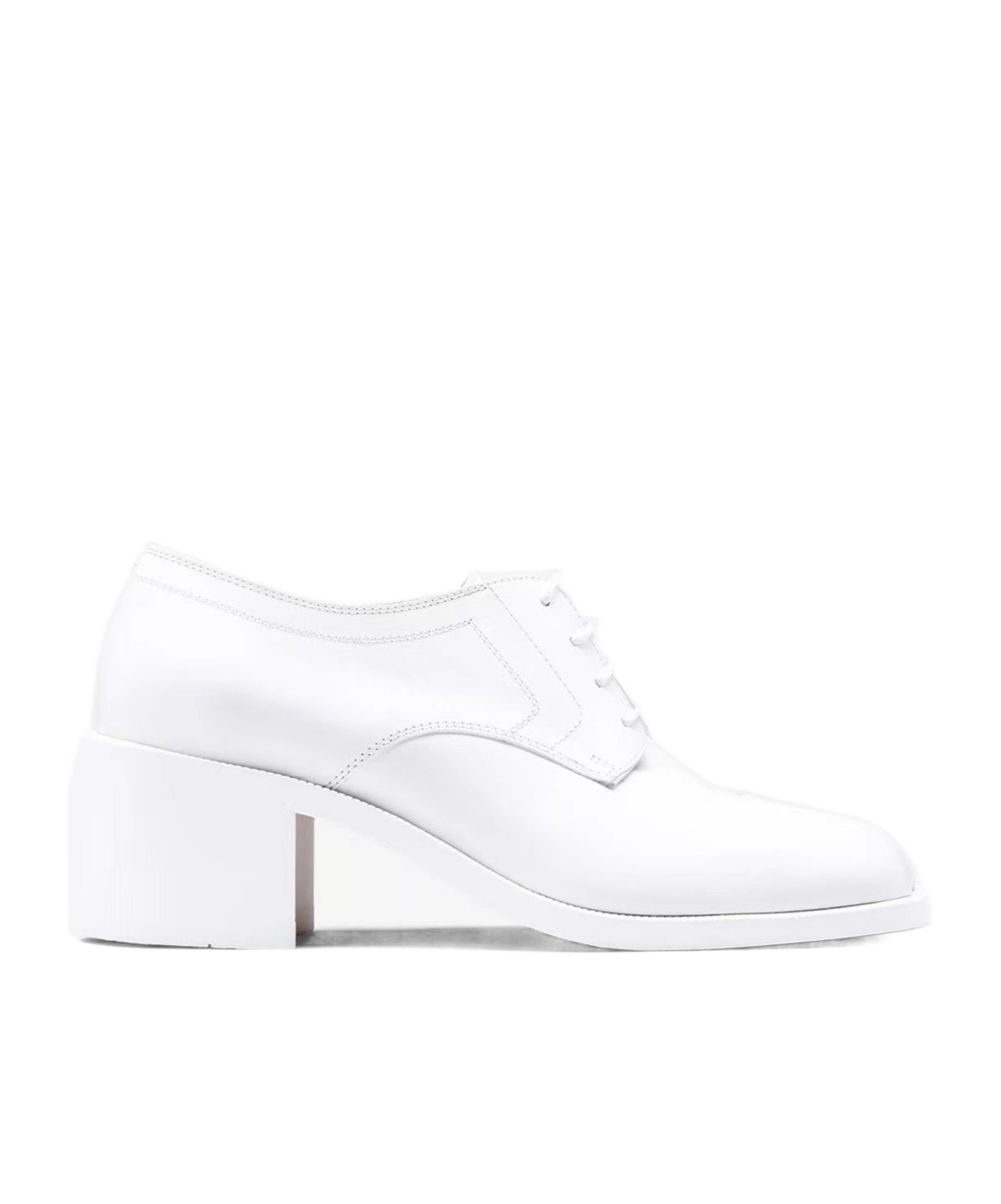 Maison Margiela Tabi 55mm Lace-up Shoes In White