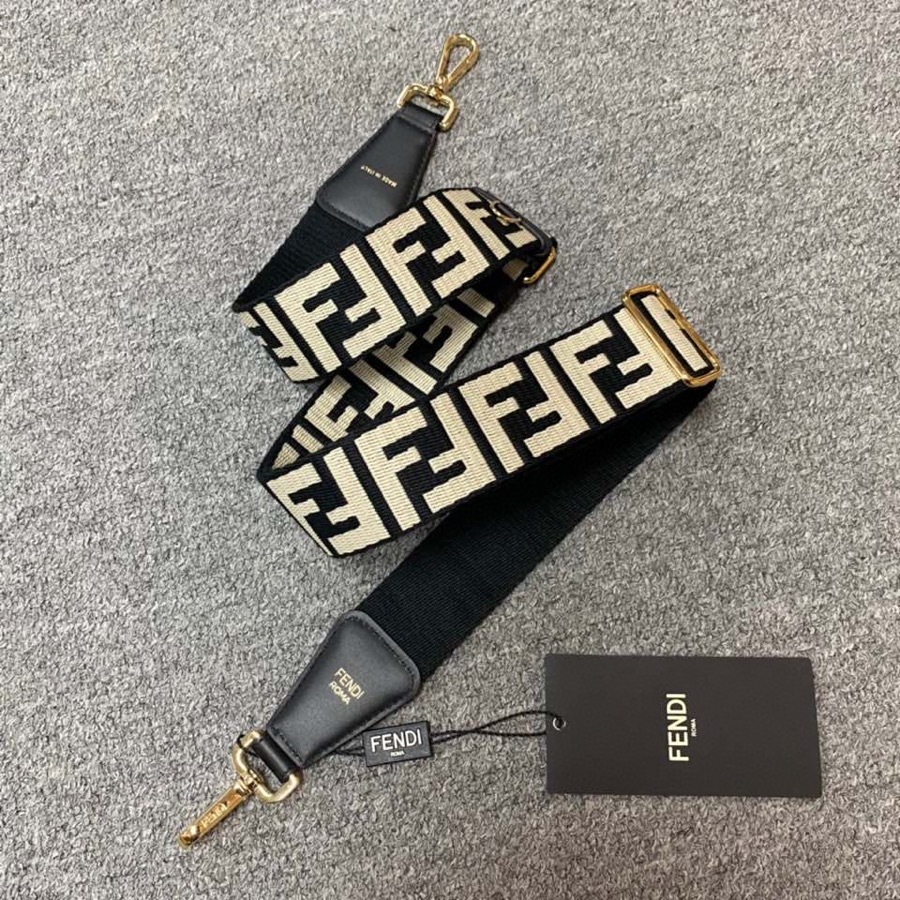 Fendi Strap You Color Ff Pattern Shoulder Straps In Black