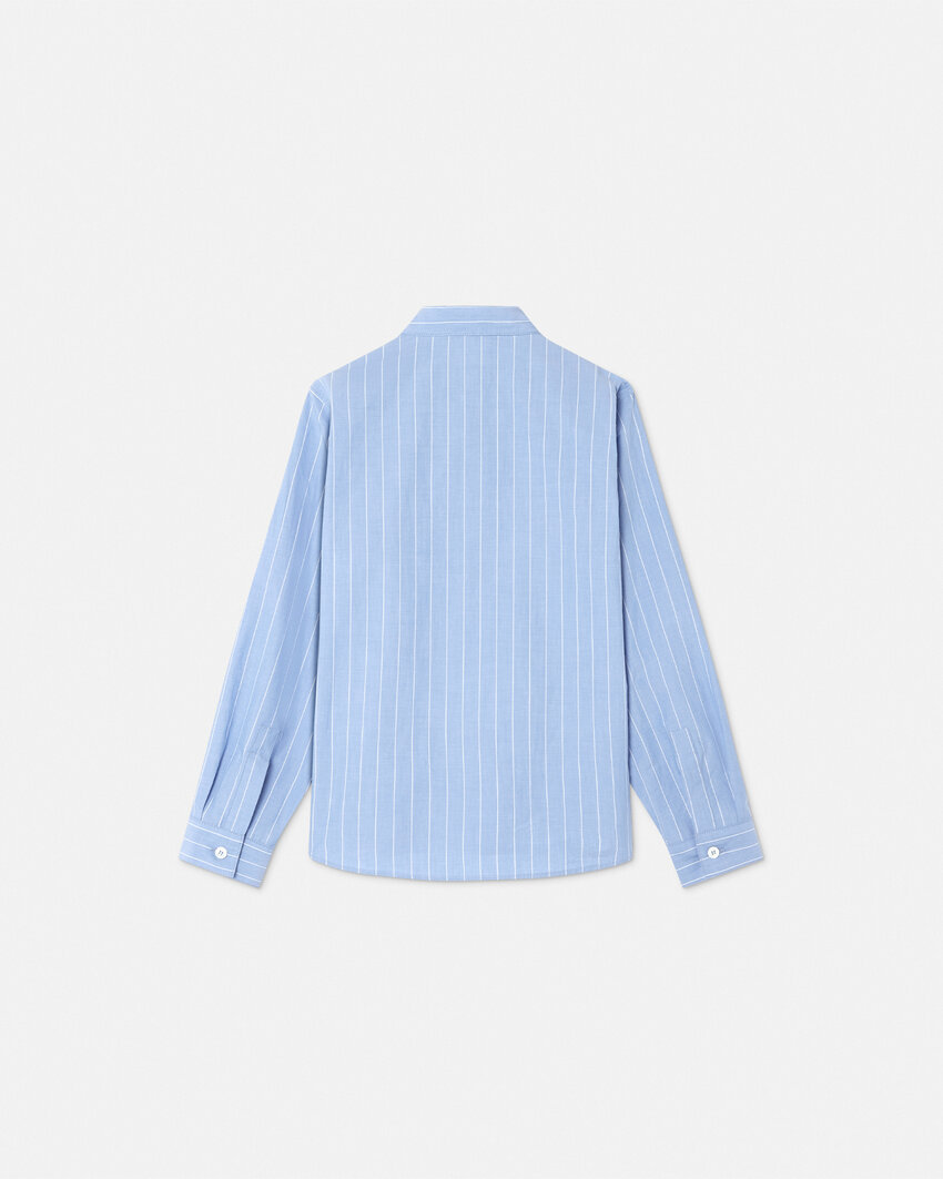 Versace Long Sleeve Shirt In Blue
