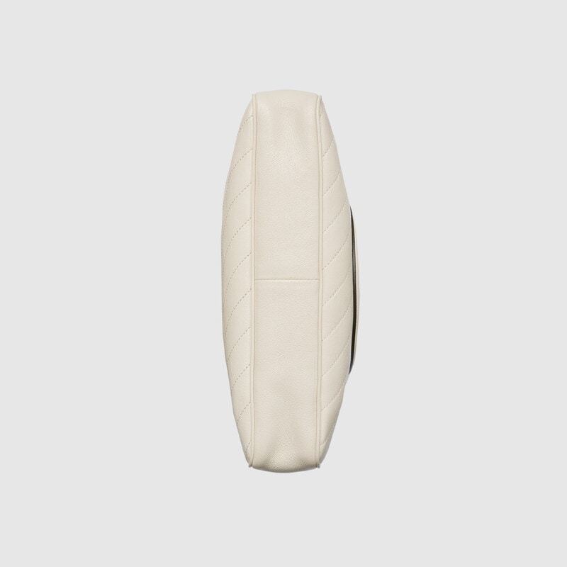 Gucci Quilted Chain Strap Top Handle Tote Bag In White