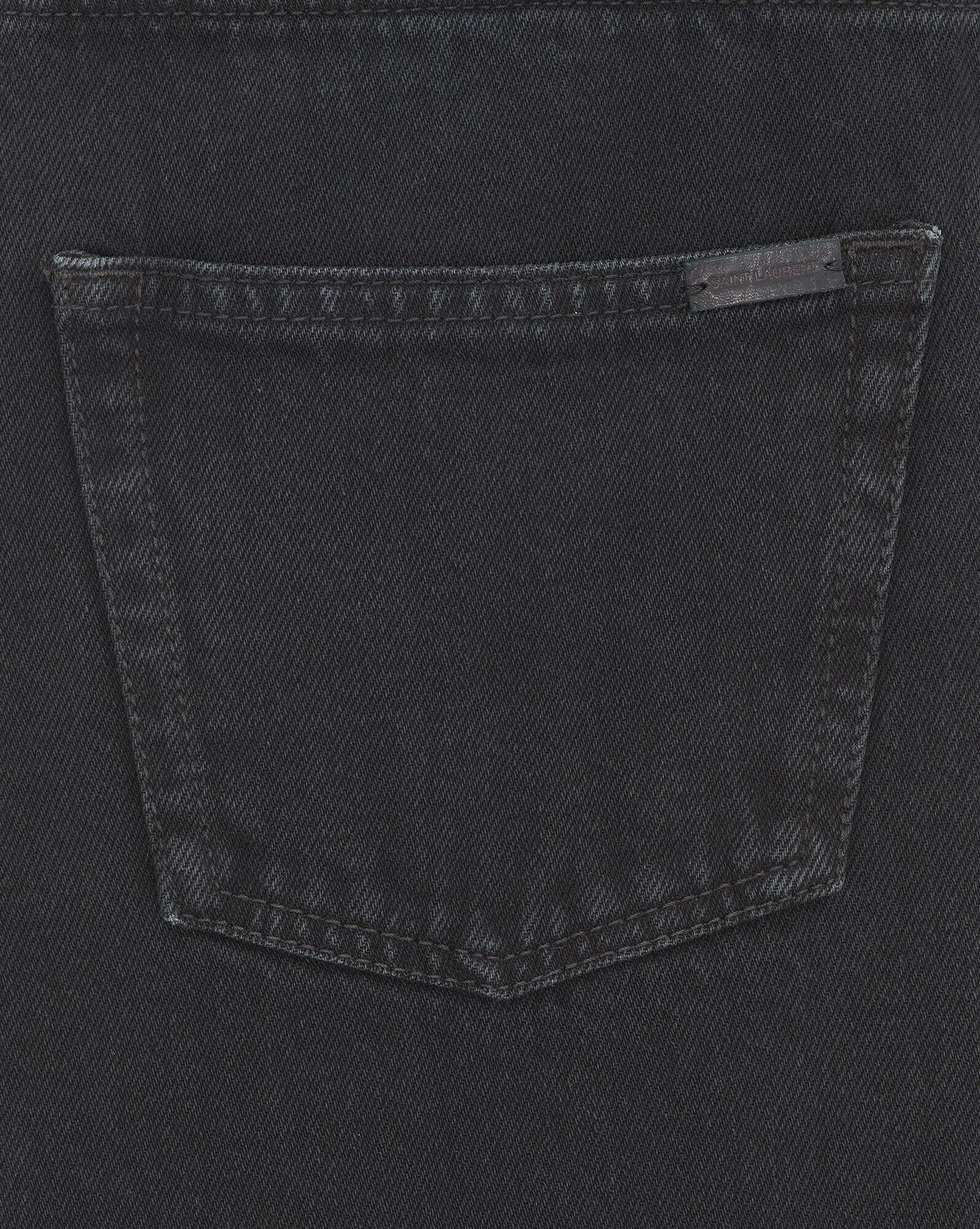 Saint Laurent Straight-leg Jeans In Spring Black Corduroy In Black