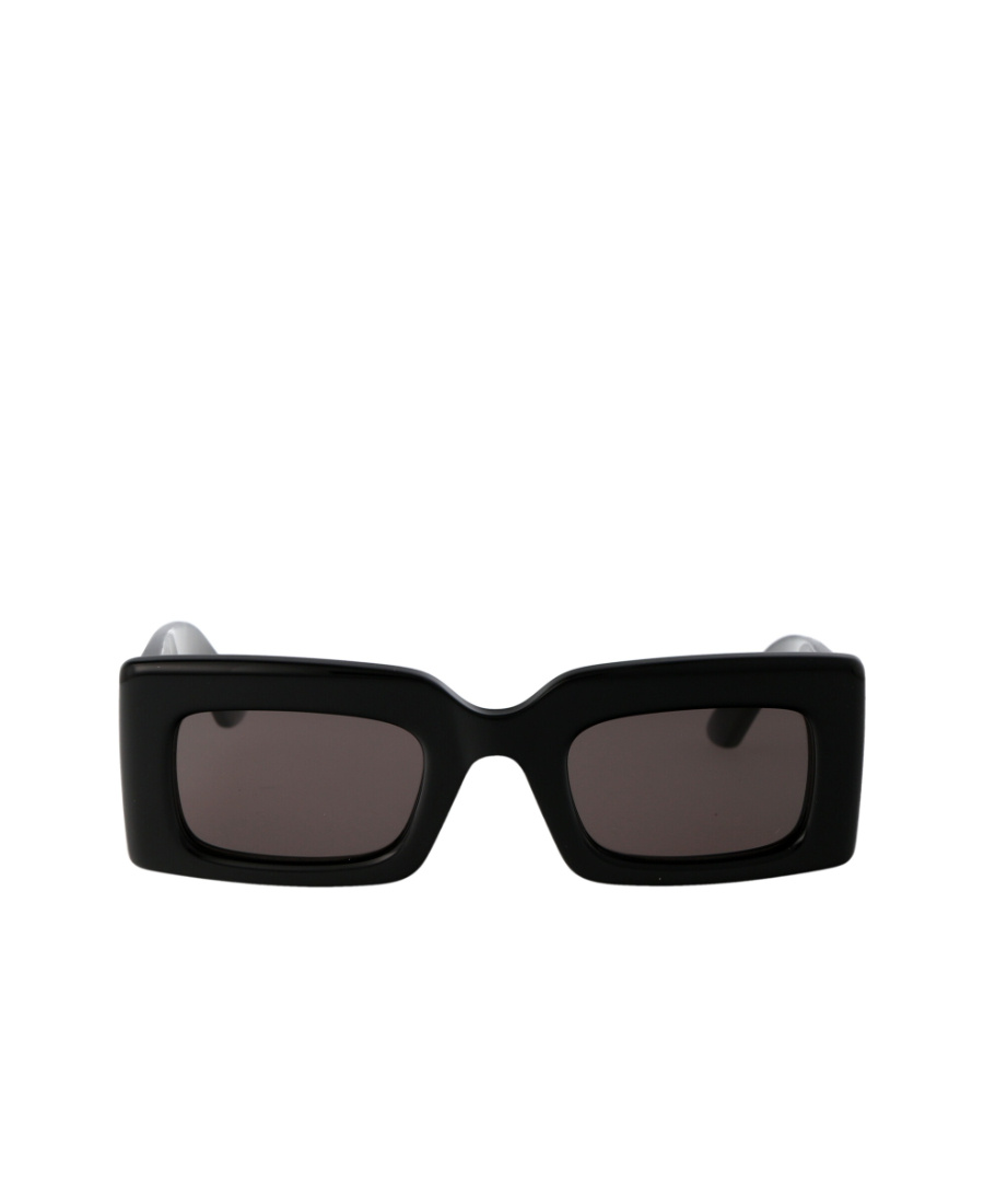 Alexander Mcqueen Logo-engraved Rectangle-frame Sunglasses In Black