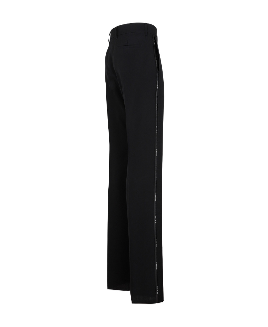 Givenchy Logo-tape Tailored Trousers In Black
