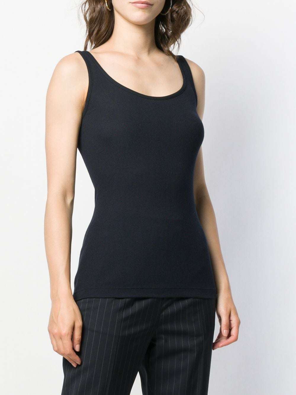 Vince Basic Ribbed Vest In Multi