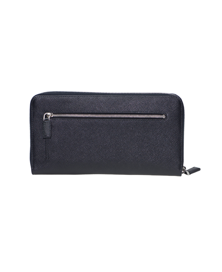 Prada Full Zipper Wallet In Black