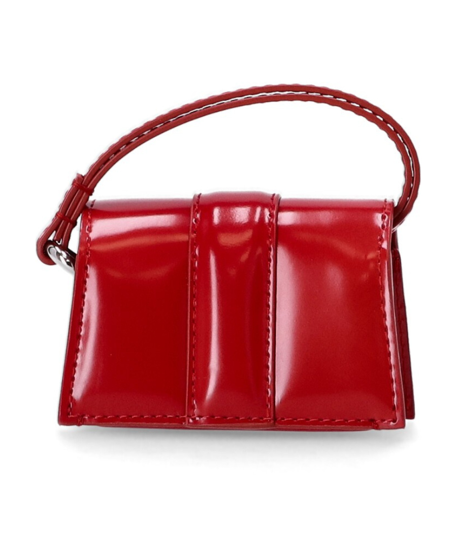 Jacquemus Red Le Porte Bambino Leather Airpod Case In Red