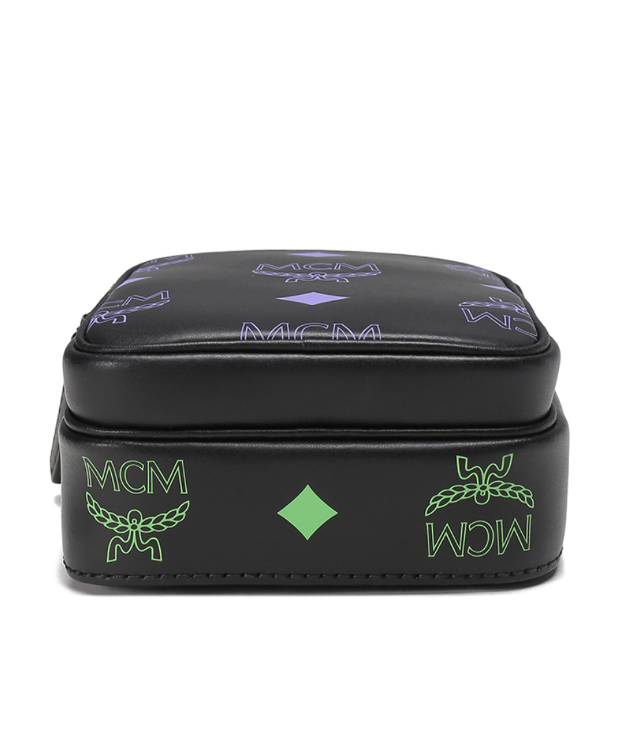 Mcm Logo Strap Satchel In Black