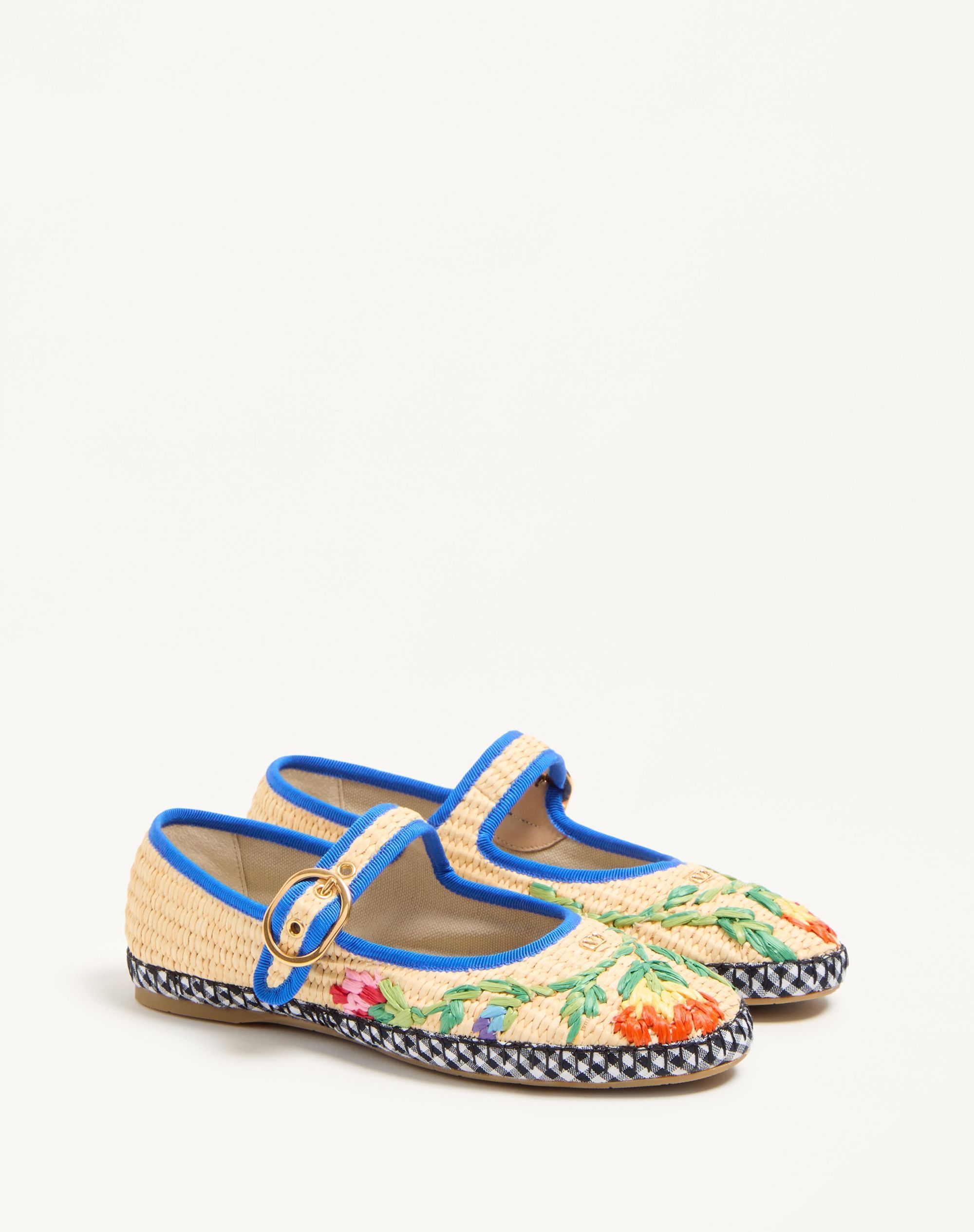 Valentino Mary-jane Endouce Ballet Shoes In Multi