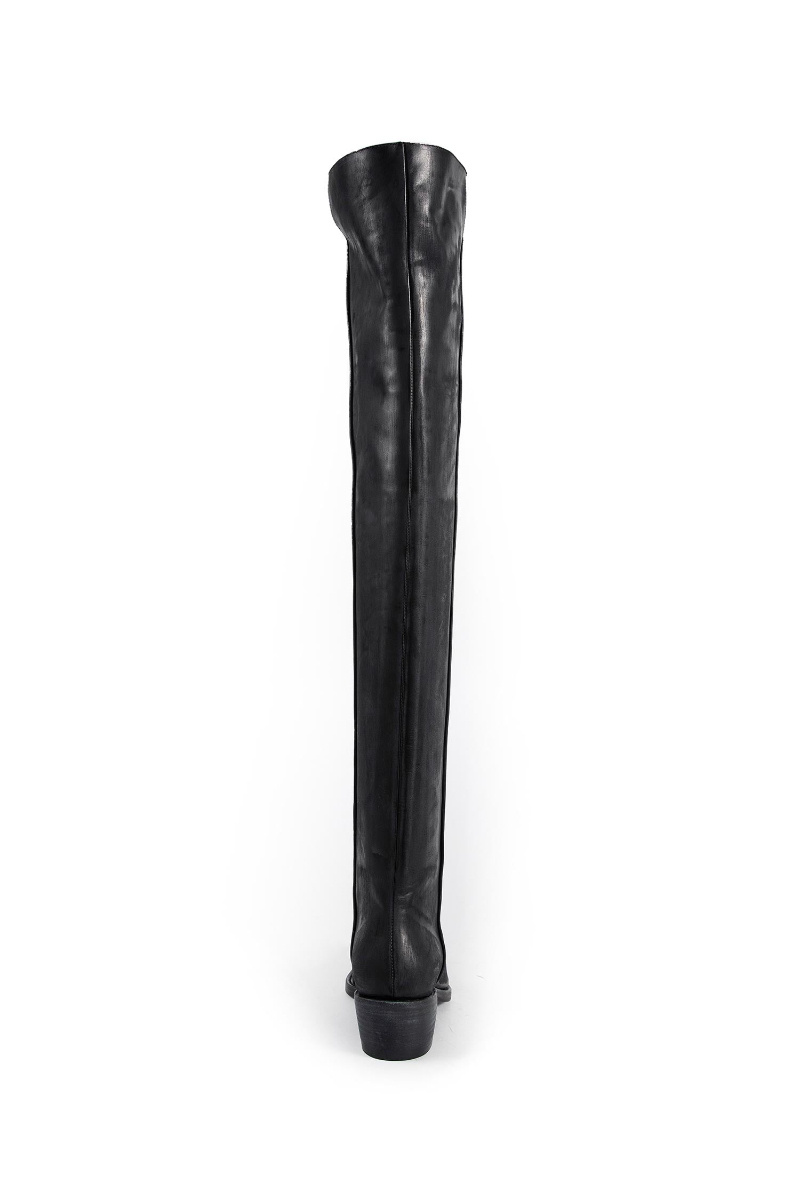 Khaite Clive 35 Leather Over-the-knee Boots In Black