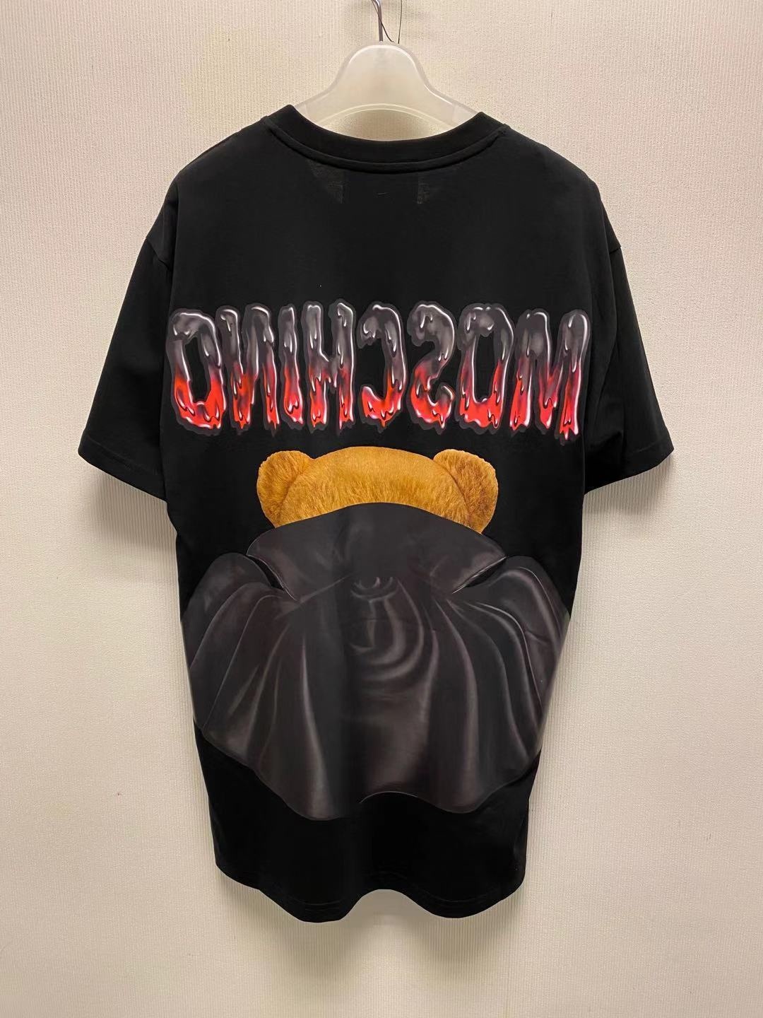 Moschino Teddy Bear Printed T-shirt In Black