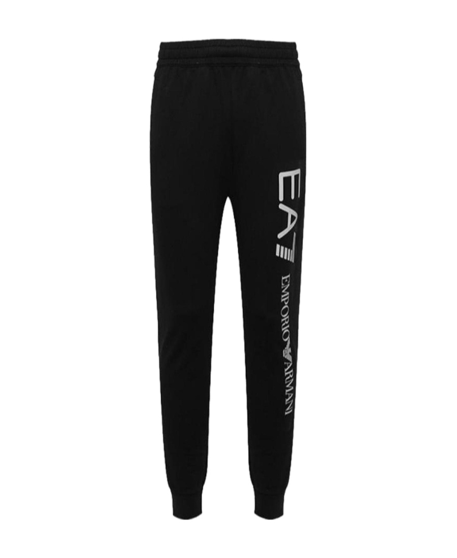 Ea7 Logo Printed Sweatpants In Black