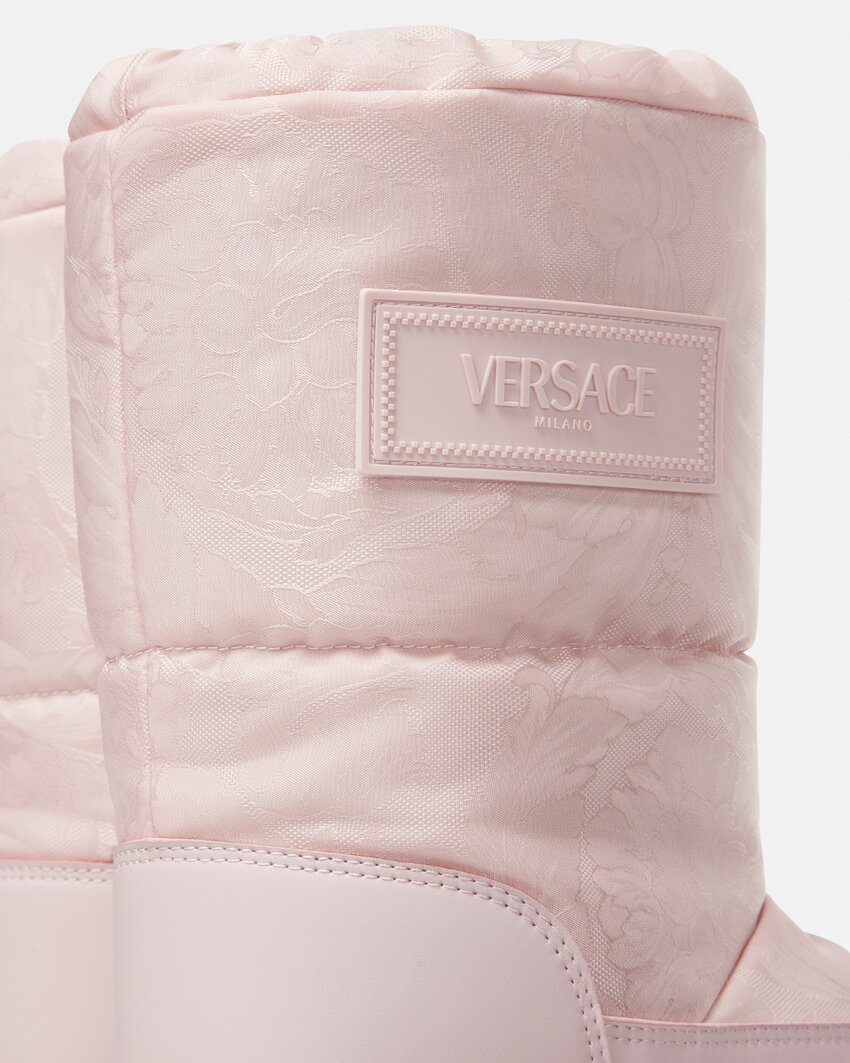 Versace Barocco-pattern Boots In Pink