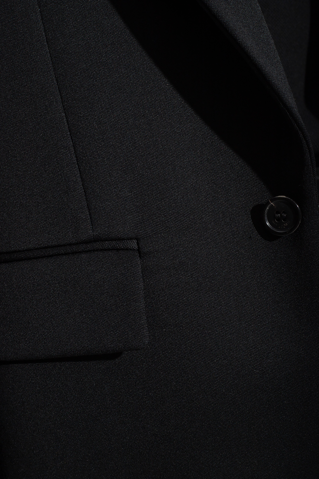 Saint Laurent Single-breasted Peaked Blazer In Black