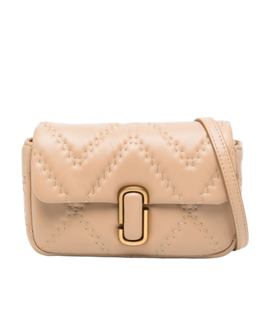 Marc Jacobs Mini The J Marc Quilted Shoulder Bag In Nude