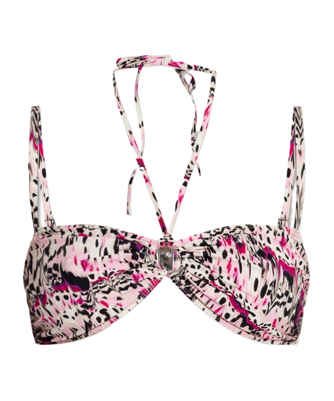 Isabel Marant Printed Bandeau Bikini Top In Pink