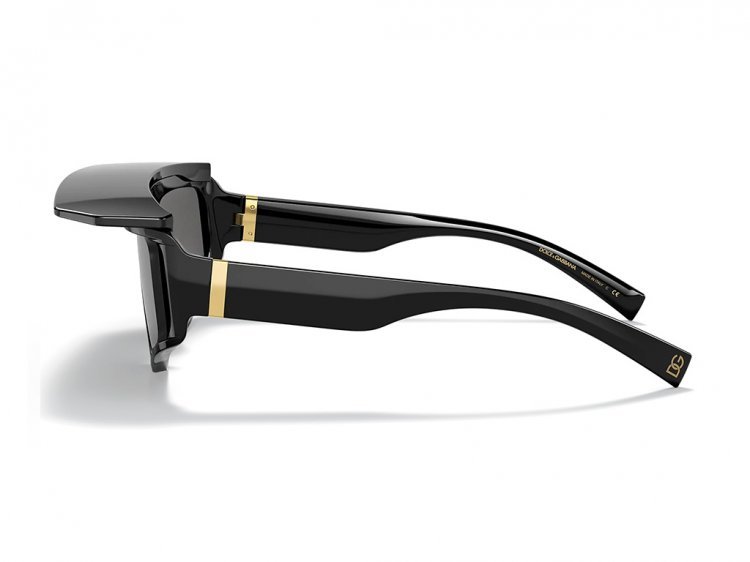 Dolce & Gabbana Square-frame Logo-plaque Sunglasses In Black