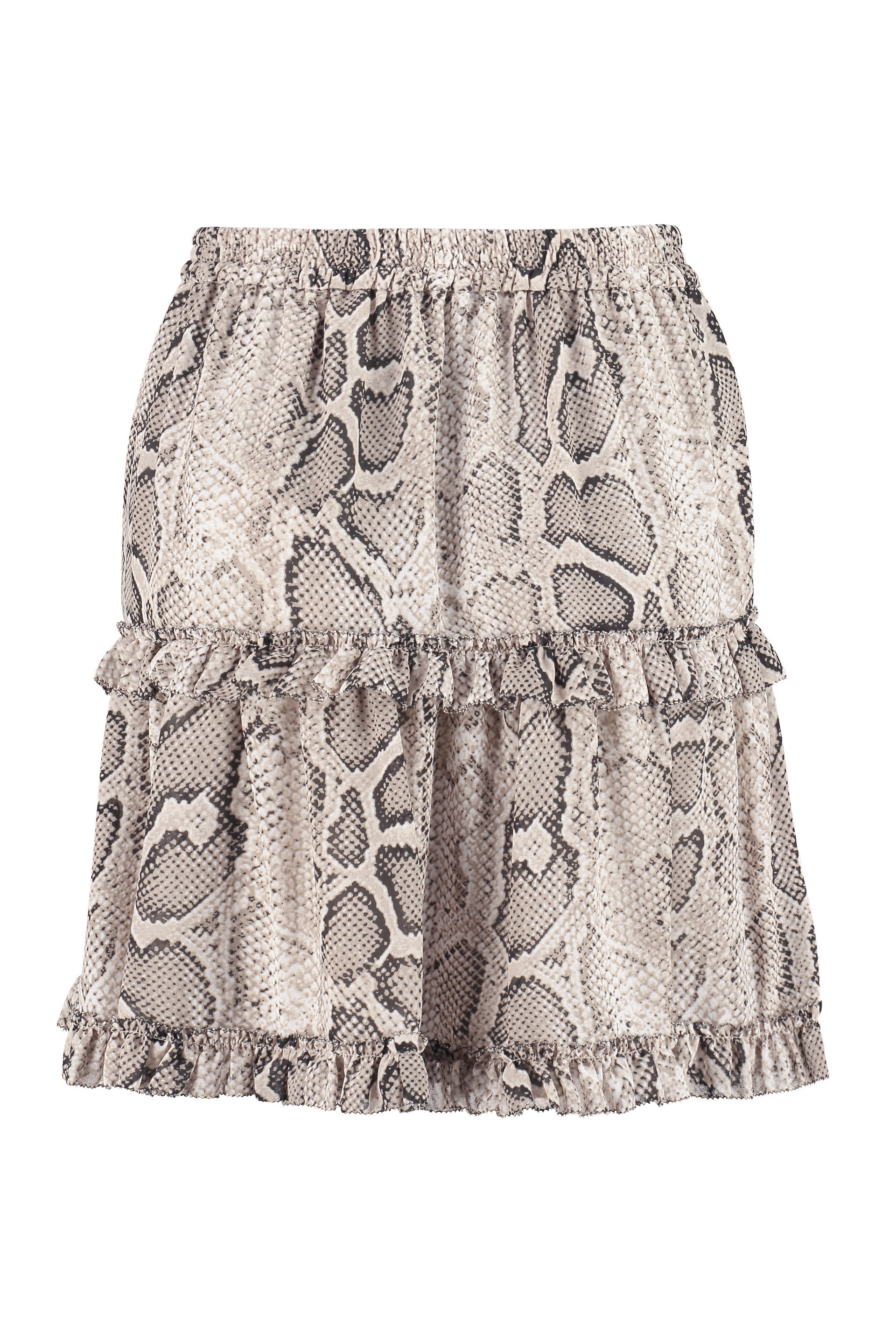 Michael Michael Kors Michael By Michael Kors Python Print Mini Skirt In Nude