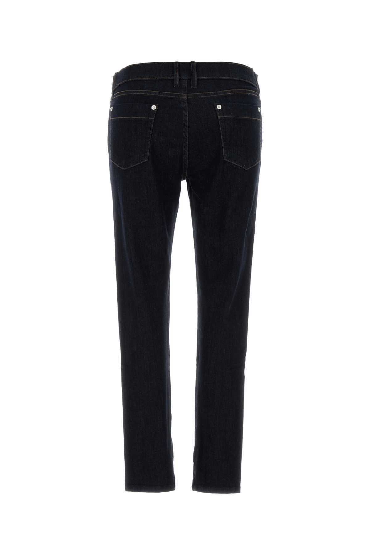 Gimaguas Five-pocket Stretch Denim High-waisted Trousers In Black