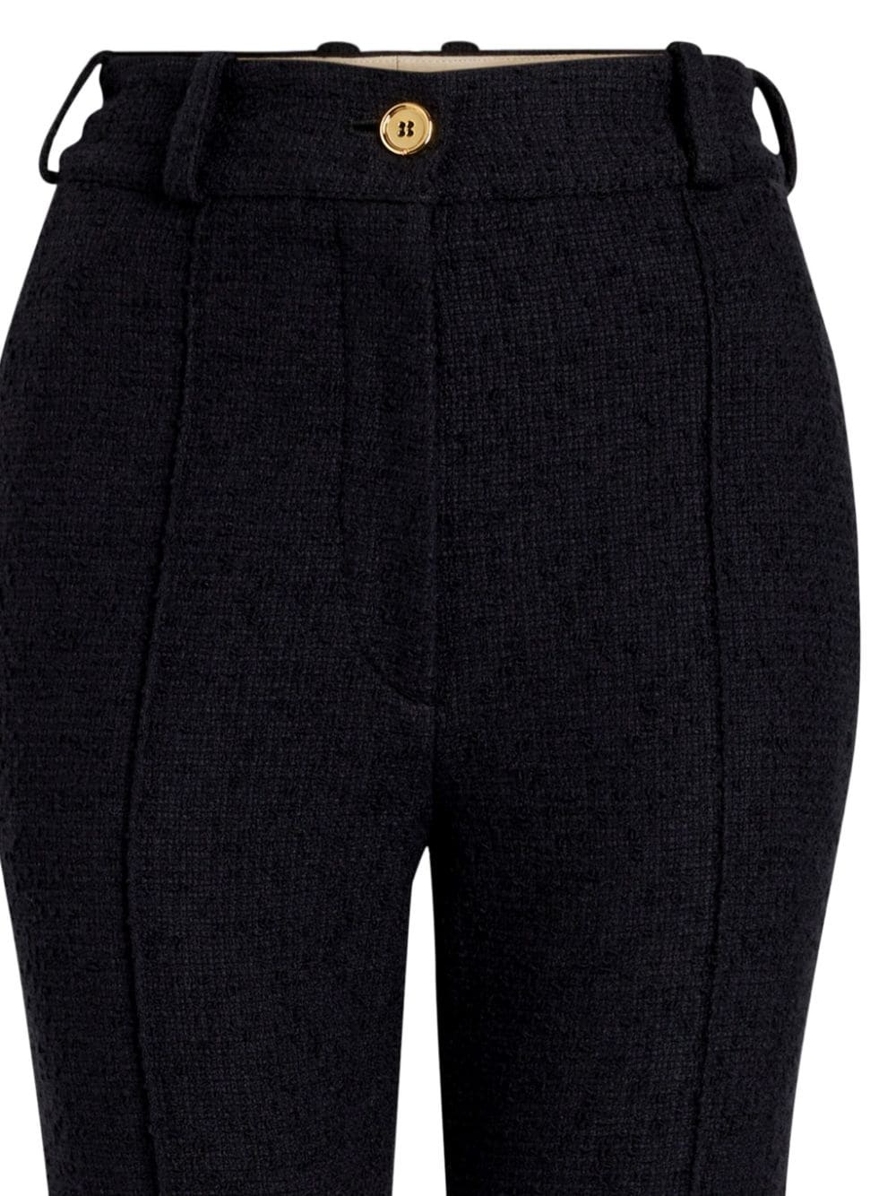 Patou High-waisted Flared Trousers In Black