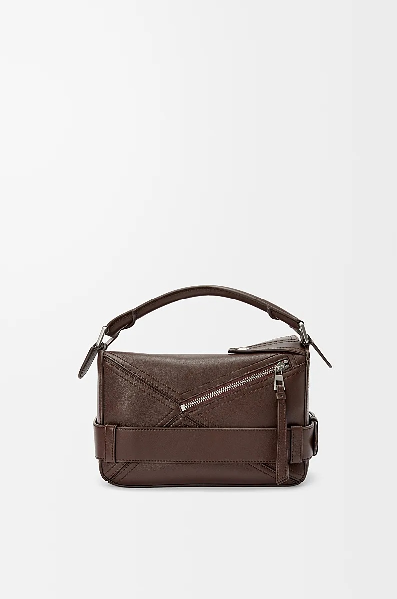 Loewe Puzzle Biker Top-handle Bag In Shiny Leather
