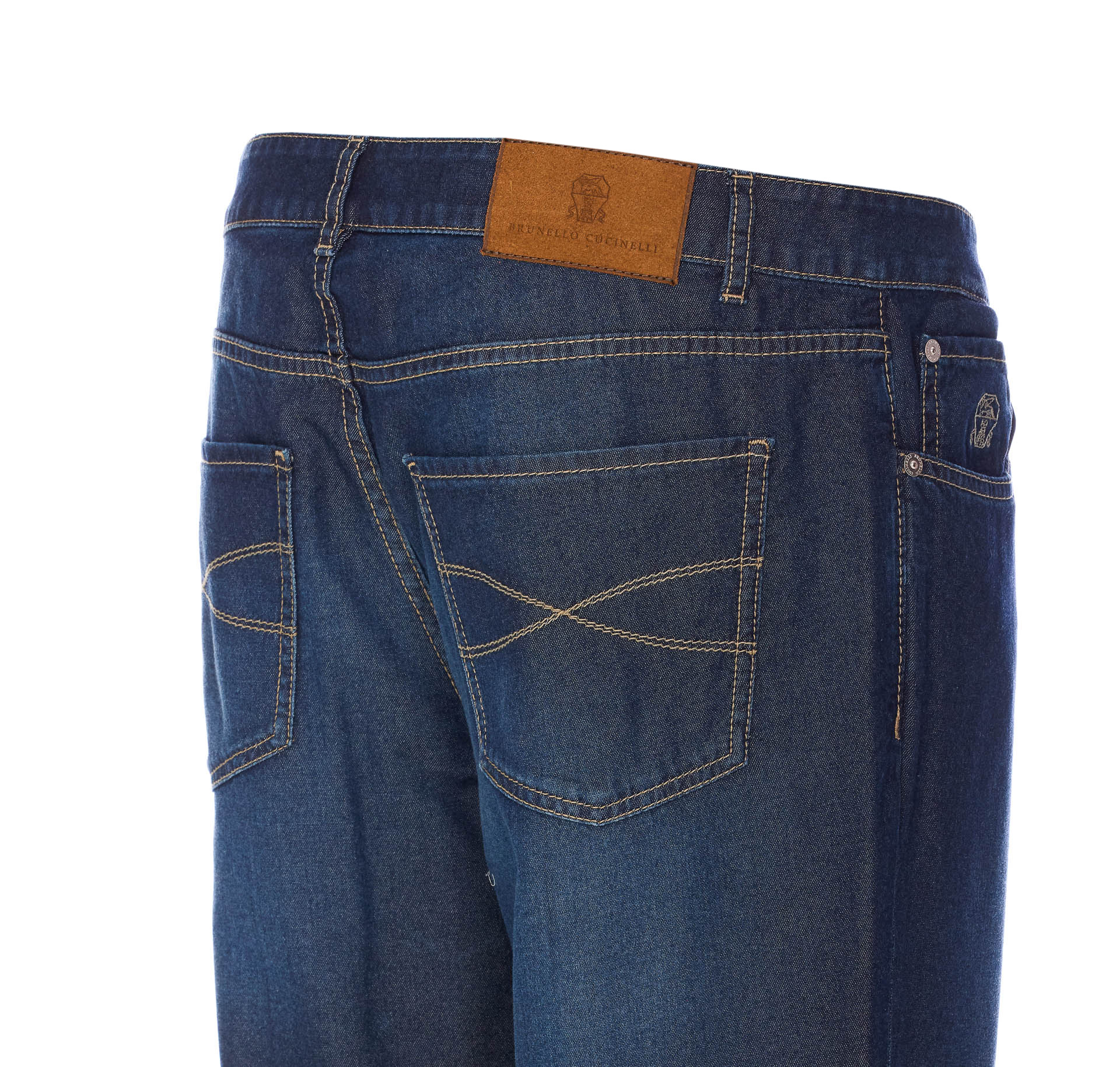 Brunello Cucinelli Belt-loop Jeans In Blue