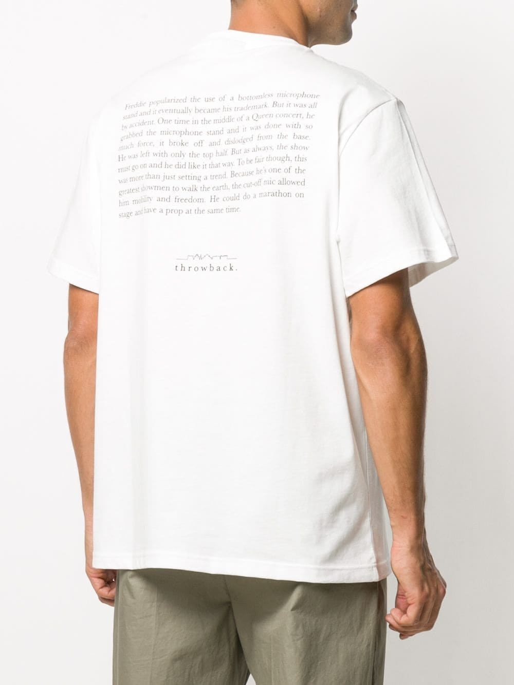 Throwback Script Print T-shirt In White