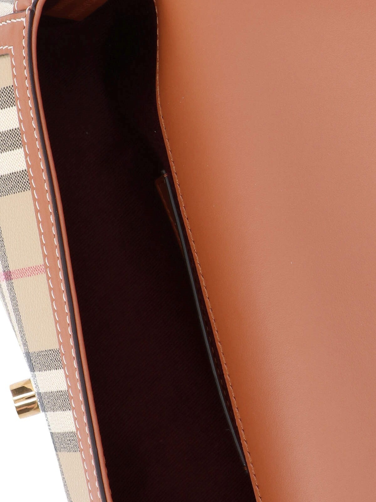Burberry 'shoulder Bag With Check Pattern Notes In Nude