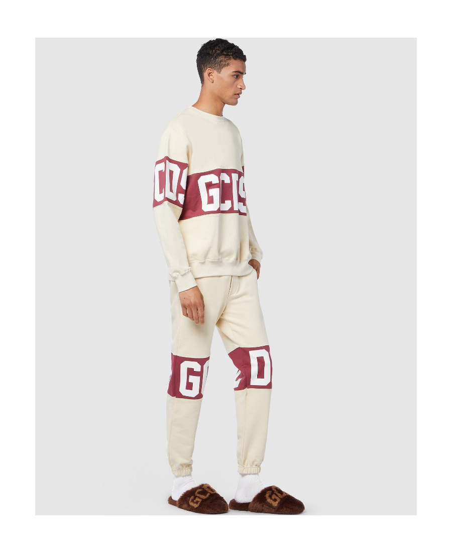 Gcds Off-white Band Lounge Pants In Nude