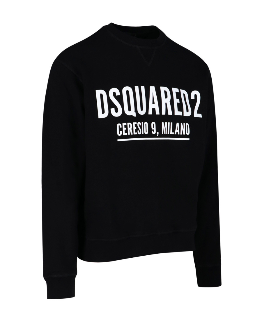 Dsquared2 Logo Printed Crewneck Sweatshirt In Black