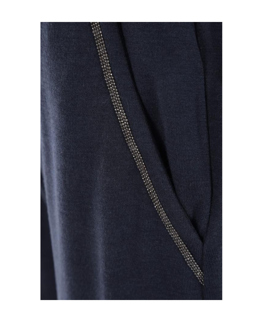Brunello Cucinelli Elasticated Straight Trousers In Black