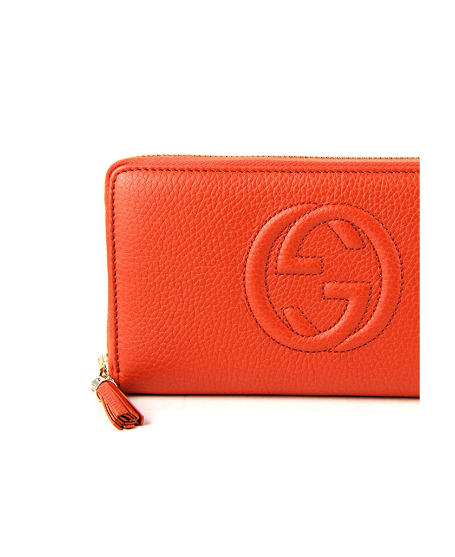 Gucci Logo Details Long Wallet In Red