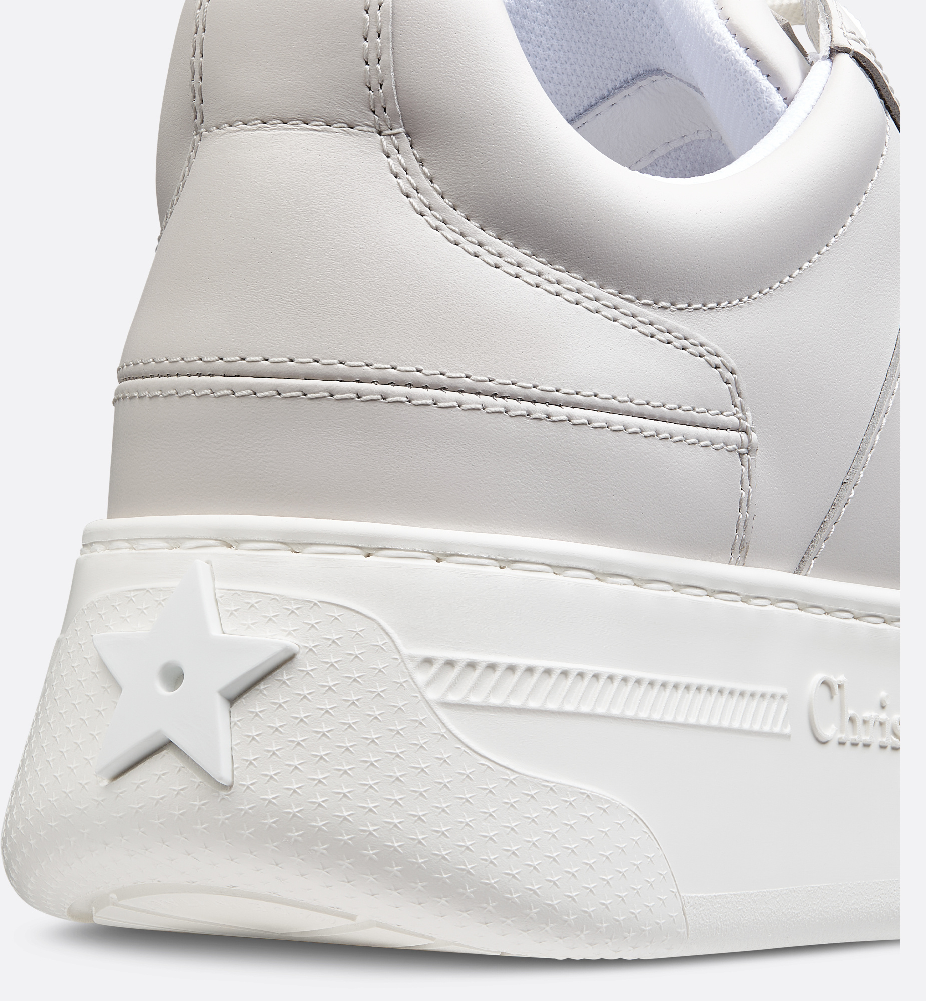 Dior Star Platform Sneaker In White