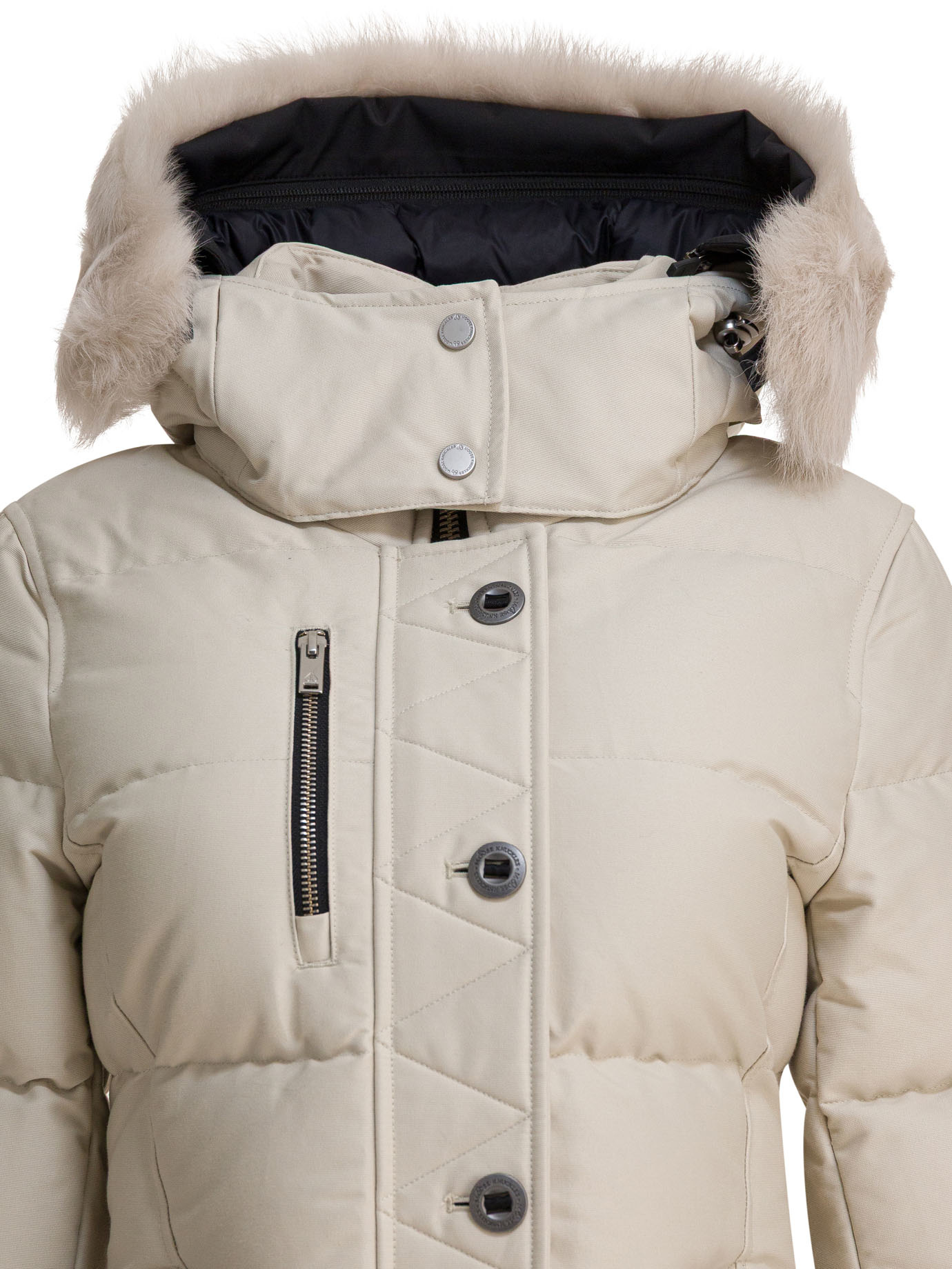 Moose Knuckles Long-sleeved Cotton Jacket In Brown